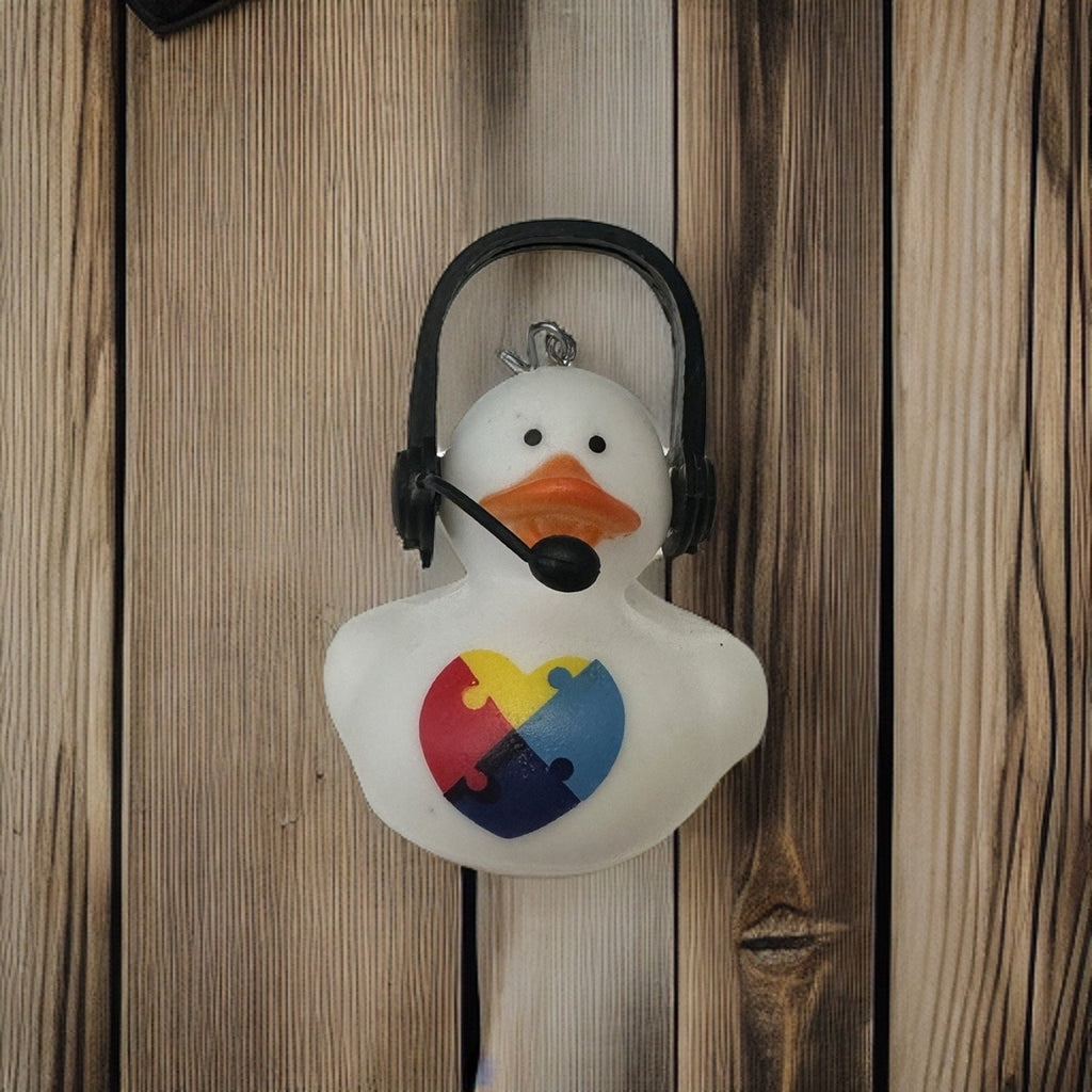 Christmas ornament, gaming Autism awareness, SUV duck, streaming  autism acceptance teacher gift, rubber duck ornament, ducky ornament