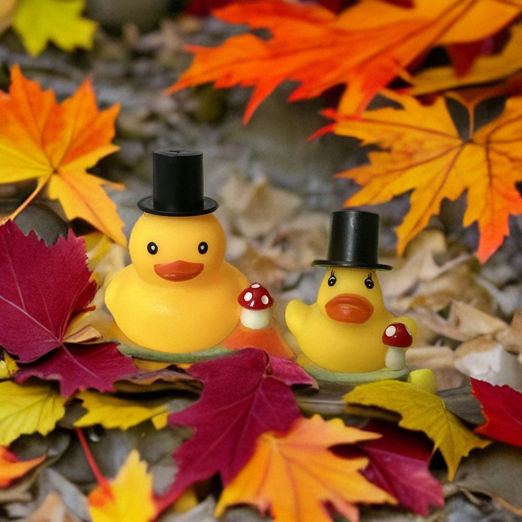 Mushroom Garden Rubber Duck: Cruising Car Dashboard Decor