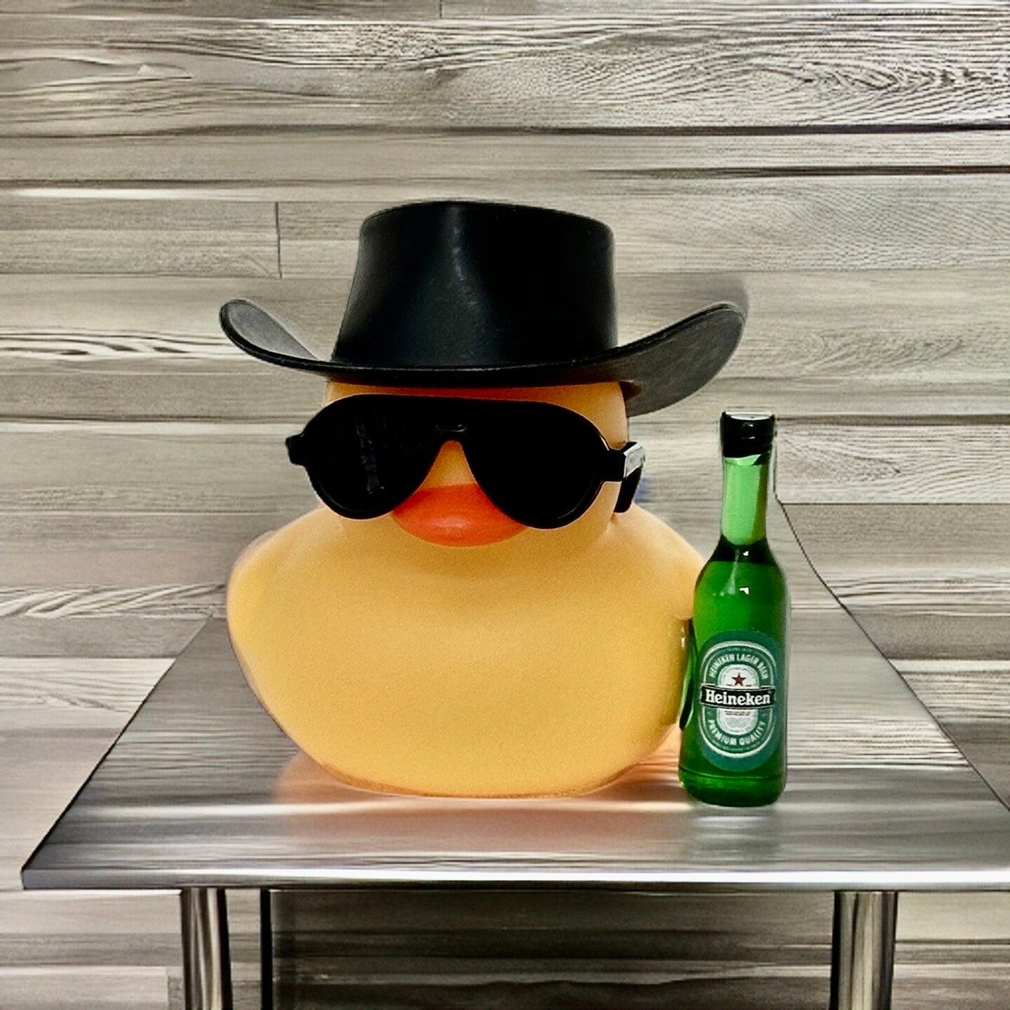 Cowboy Rubber Duck: Beer Theme Car Accessory