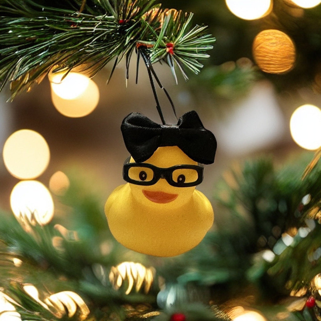 Rubber duck ornament, themed rubber duck, cute duck, yellow Christmas ornament