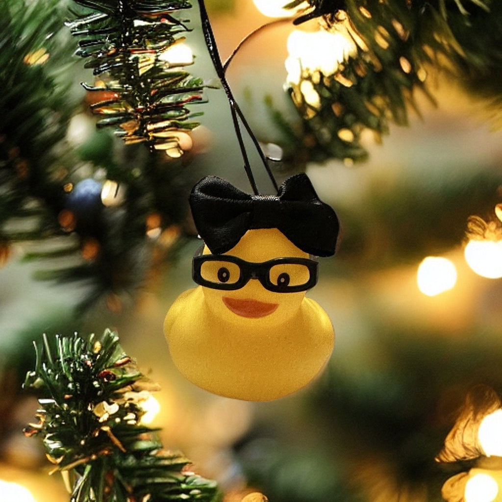 Rubber duck ornament, themed rubber duck, cute duck, yellow Christmas ornament