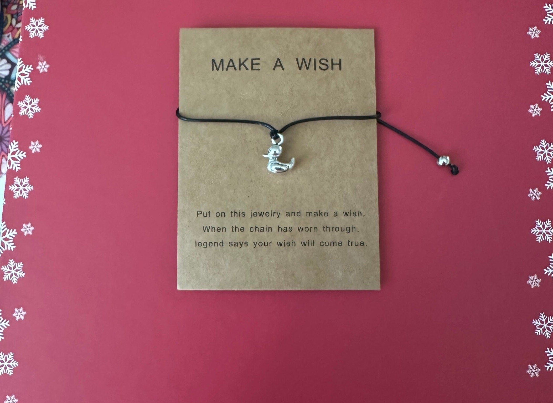 Duck Wish Bracelet, Friendship Charm