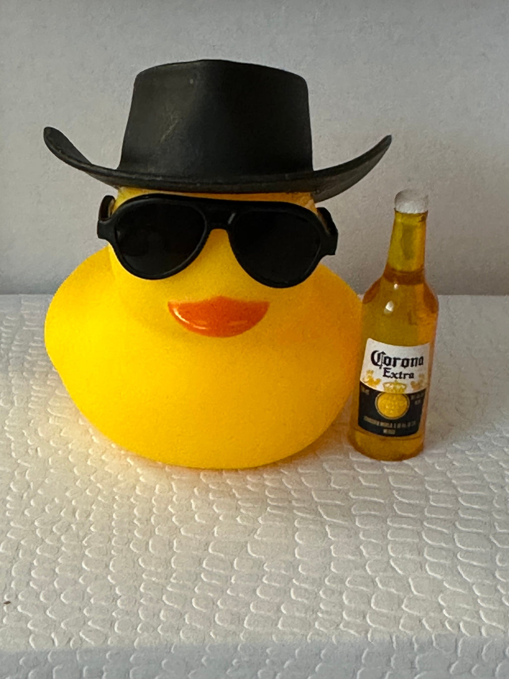 Handmade Rubber Duck Decor: Cowboy Hat, Mini Beer, Car Dashboard Ornament