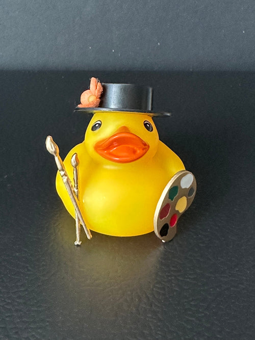 Artist Rubber Duck: Mini Painter Duck with Palette