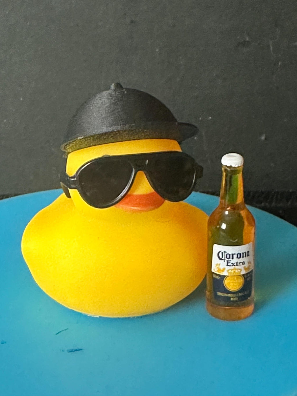 Rubber Duck with Baseball Hat: Car Dashboard Decor