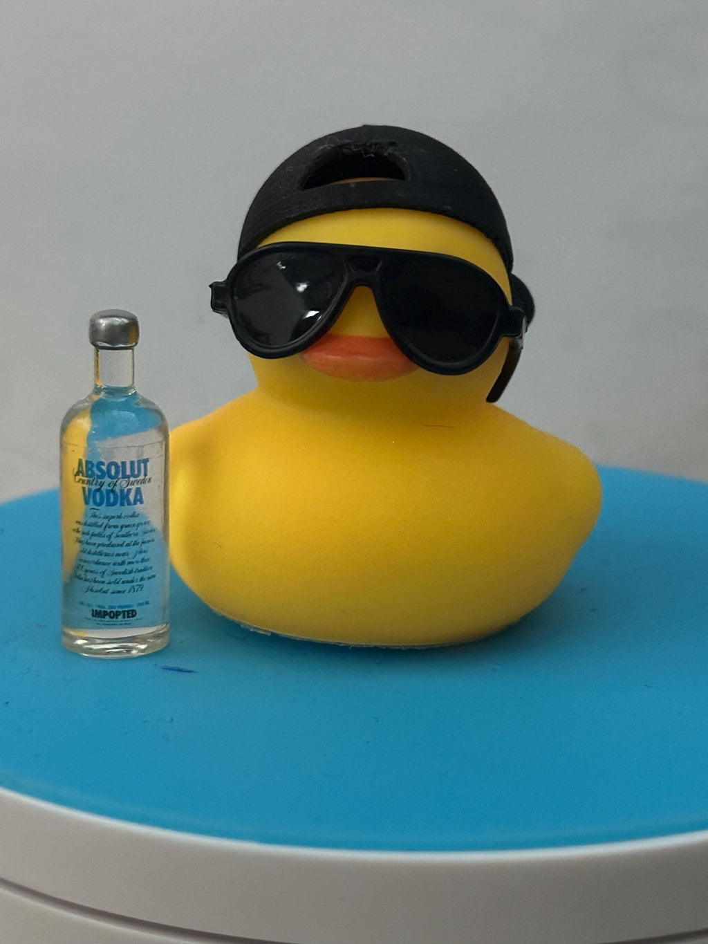 Rubber Duck with Baseball Hat: Car Dashboard Decor
