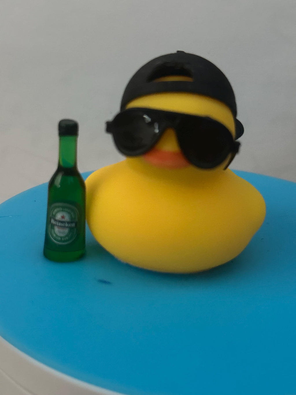 Rubber Duck with Baseball Hat: Car Dashboard Decor