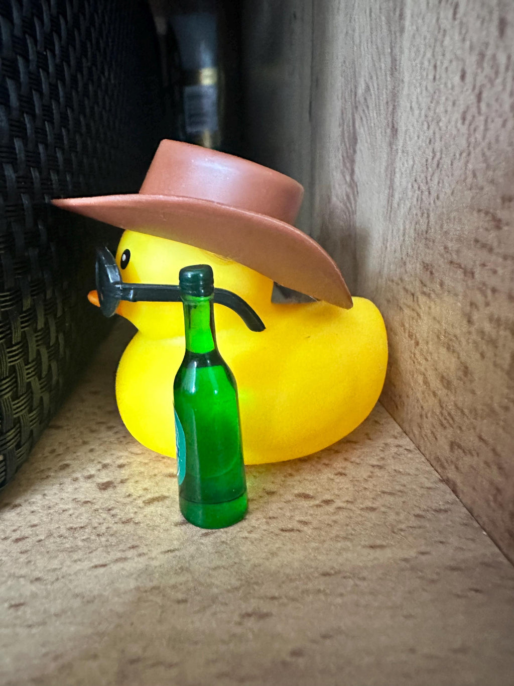 Cowboy Rubber Duck: Beer Theme Car Accessory