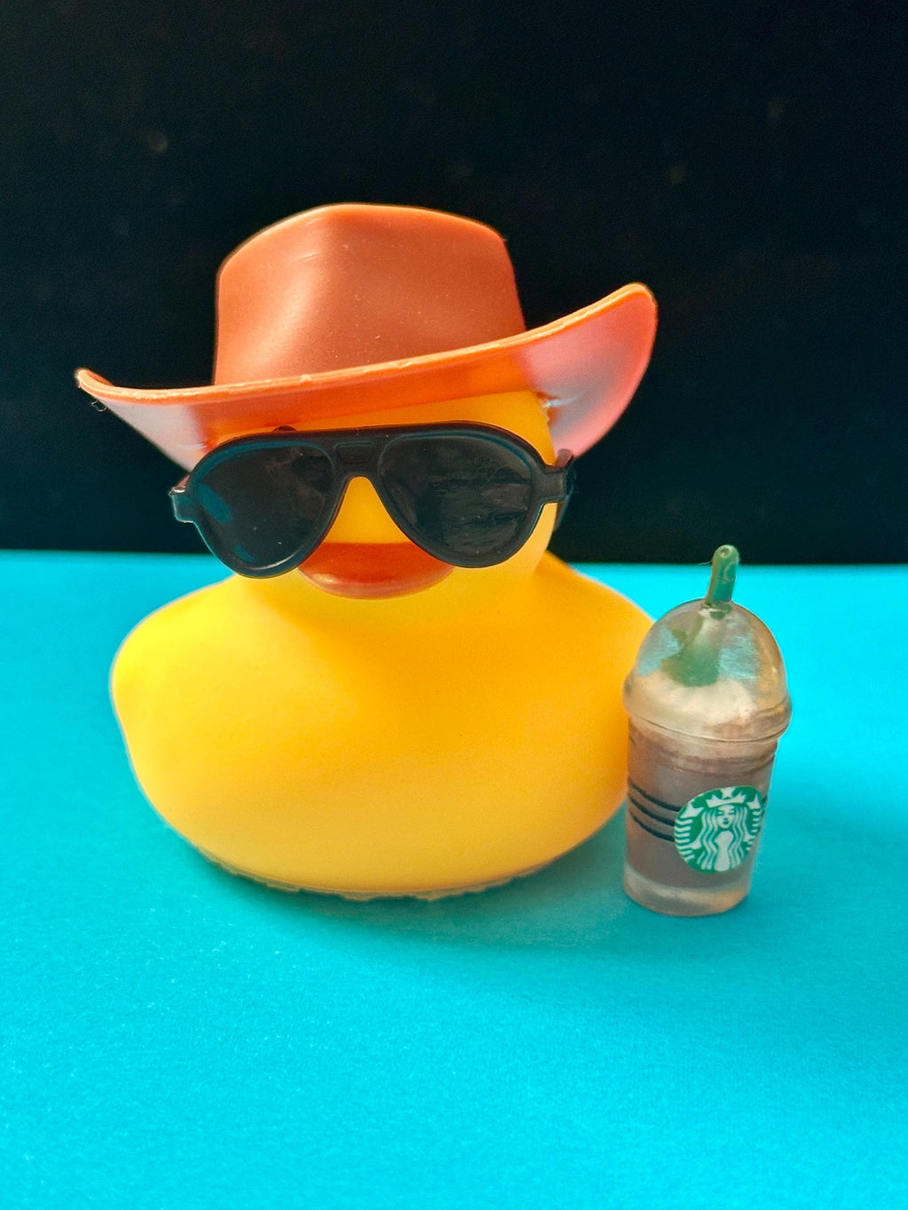 Coffee Western Rubber Duck Dashboard Decor, Coffee Lover Gift, Car & Home Collectible Duck