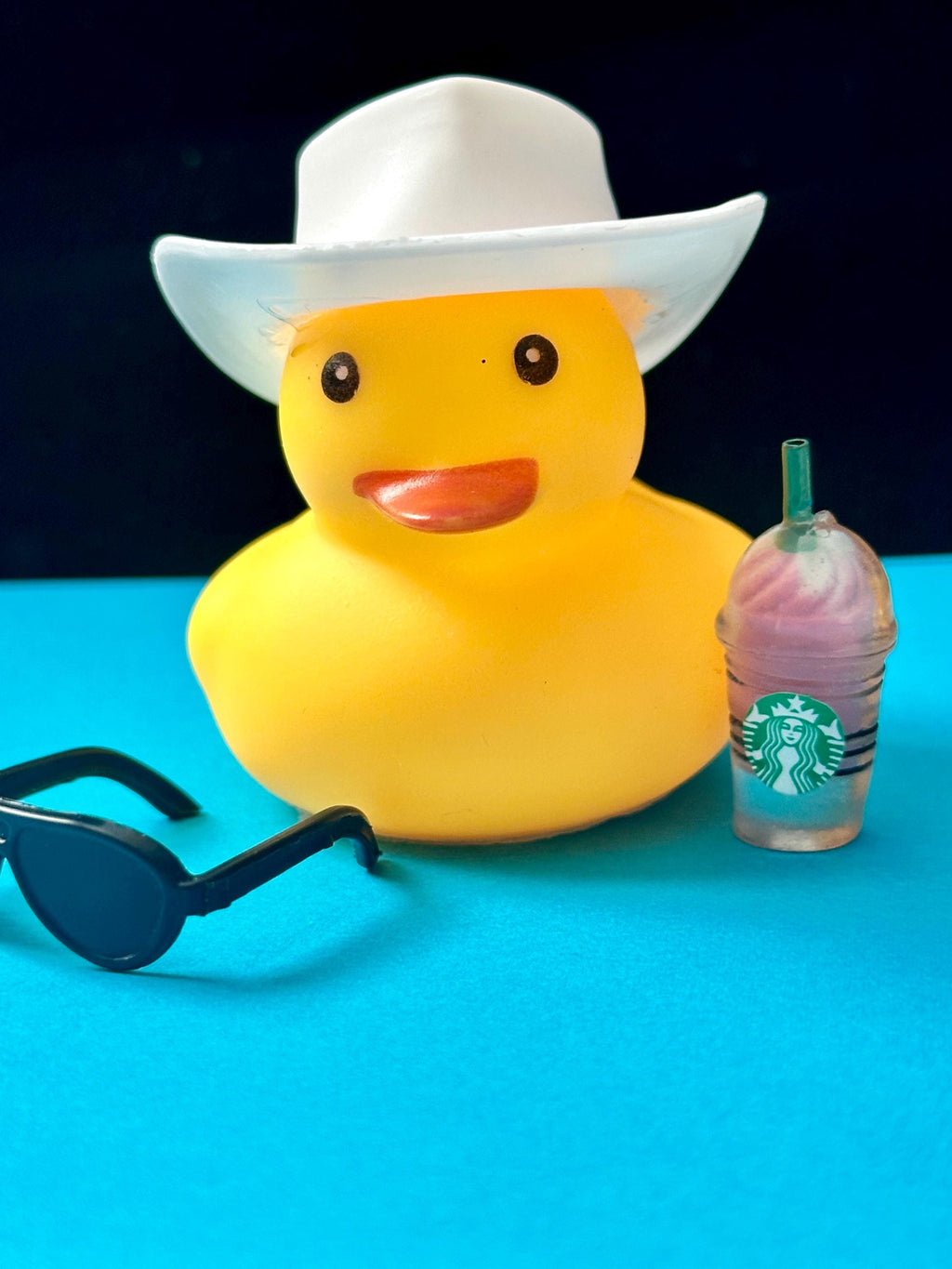 Coffee Western Rubber Duck Dashboard Decor, Coffee Lover Gift, Car & Home Collectible Duck