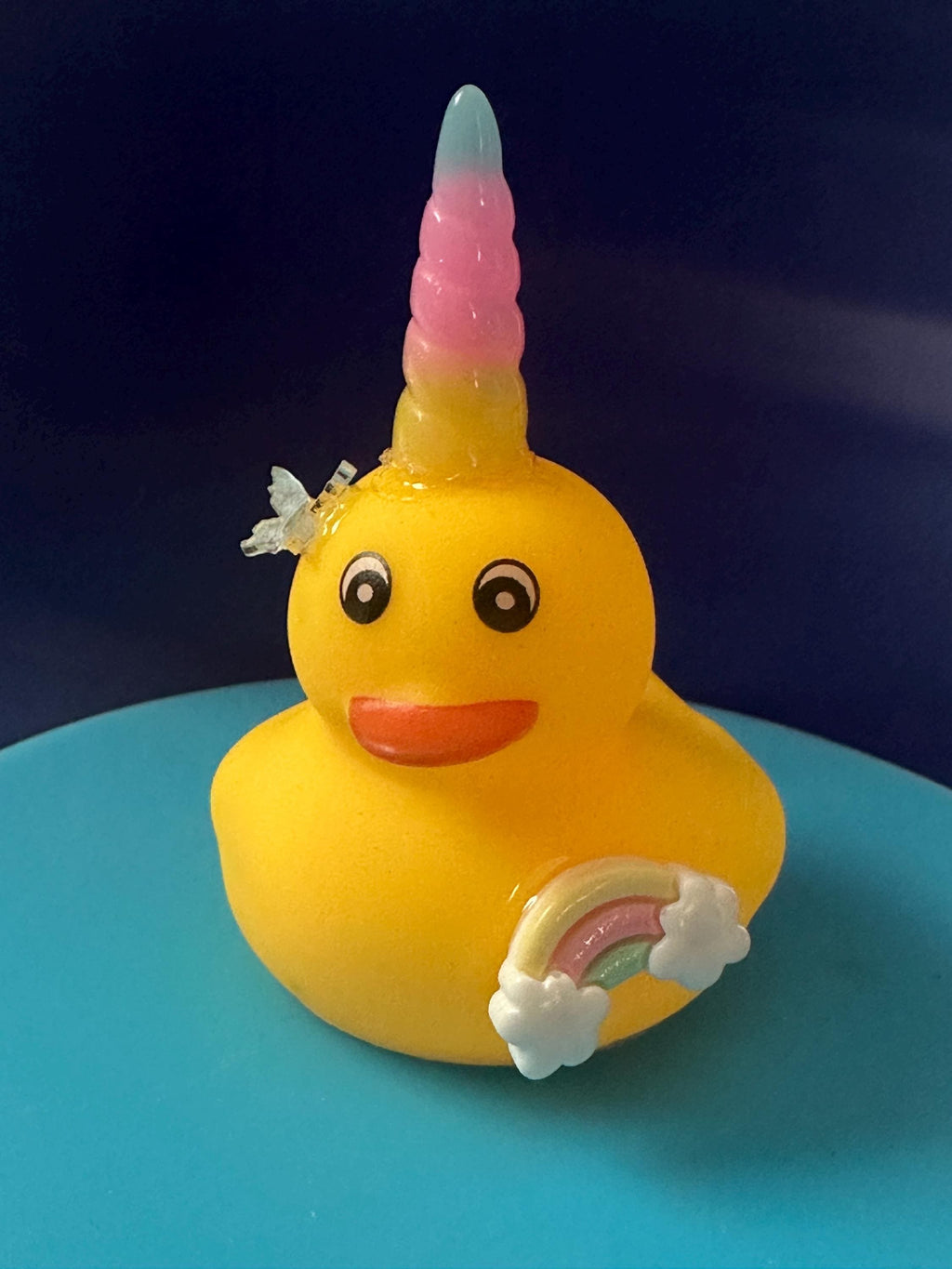 Unicorn Rubber Duck: Customizable Rainbow Desk Decor
