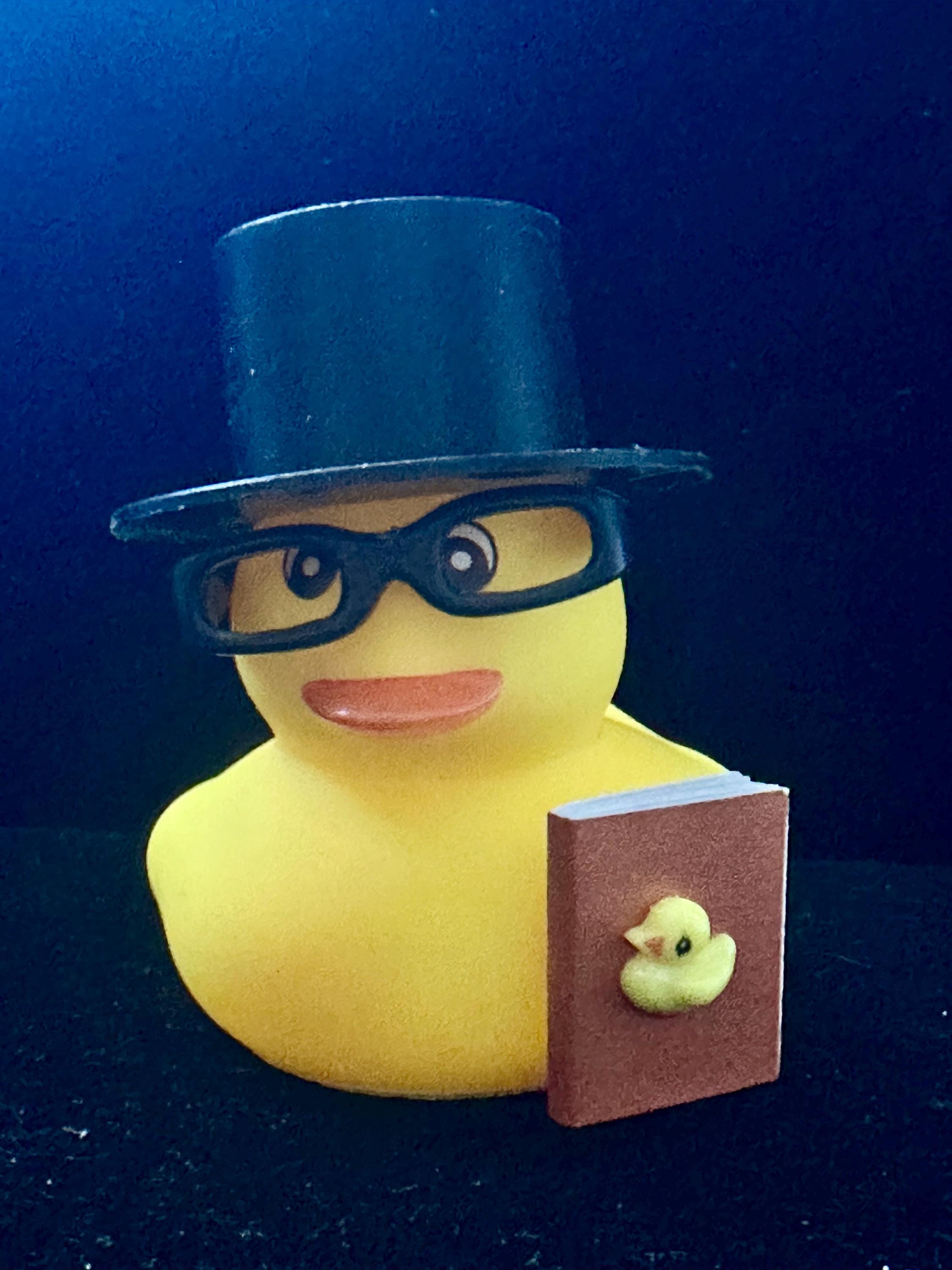 Book Lover Rubber Duck: Themed Dashboard Duck, Stocking Stuffer