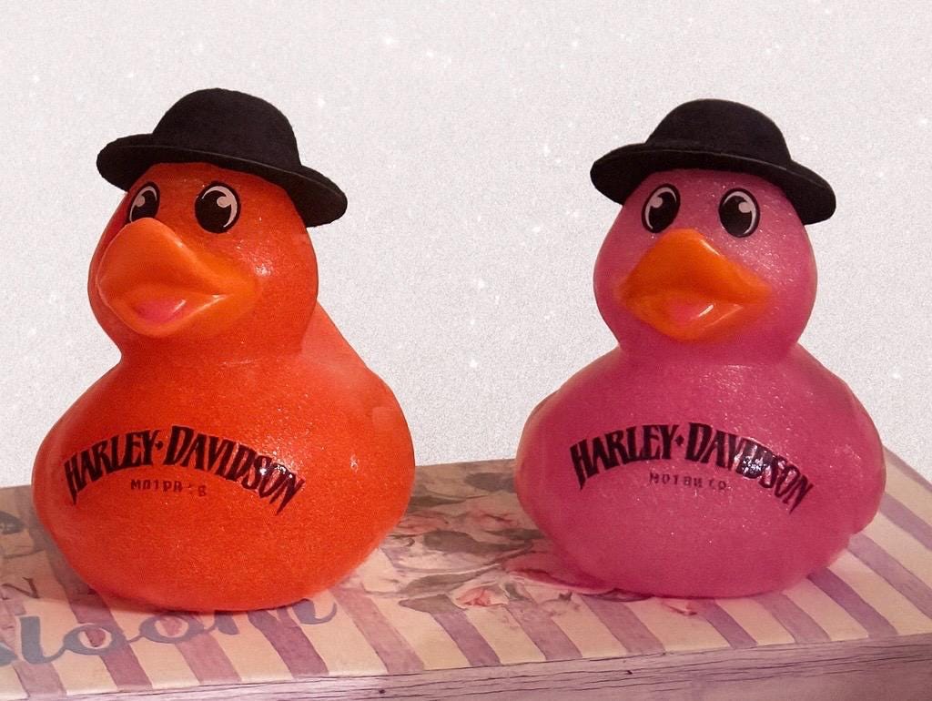 Biker rubber duck, cruising duck, cute dad gift, bike rider gift, personalized rubber ducks