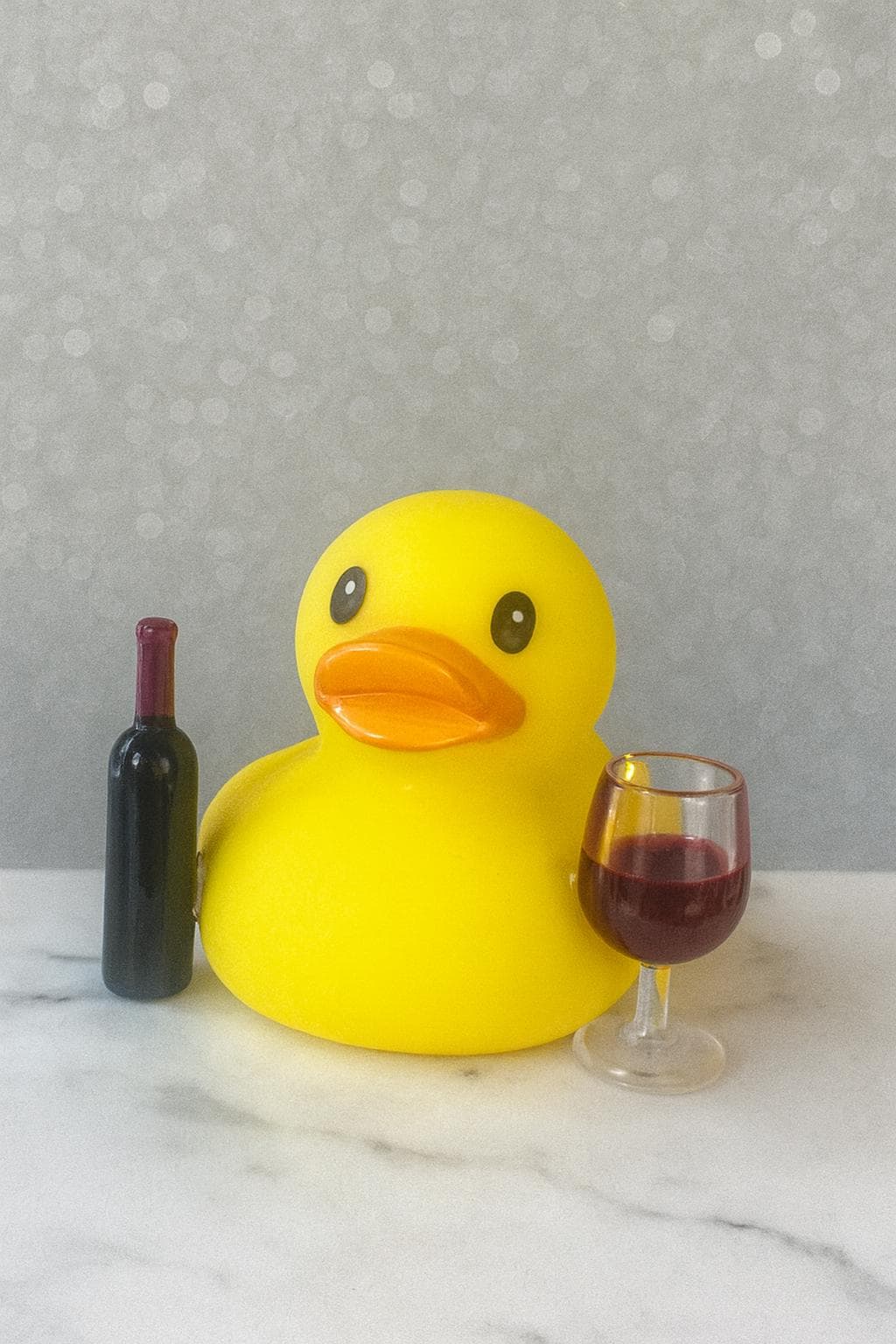 Wine Drinking Rubber Duck: Cowboy Car Dashboard Decor