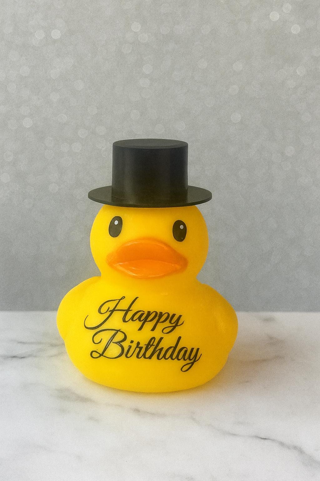 Custom Happy Birthday Rubber Duck with Age, Decorated birthday duck, personalized age gift