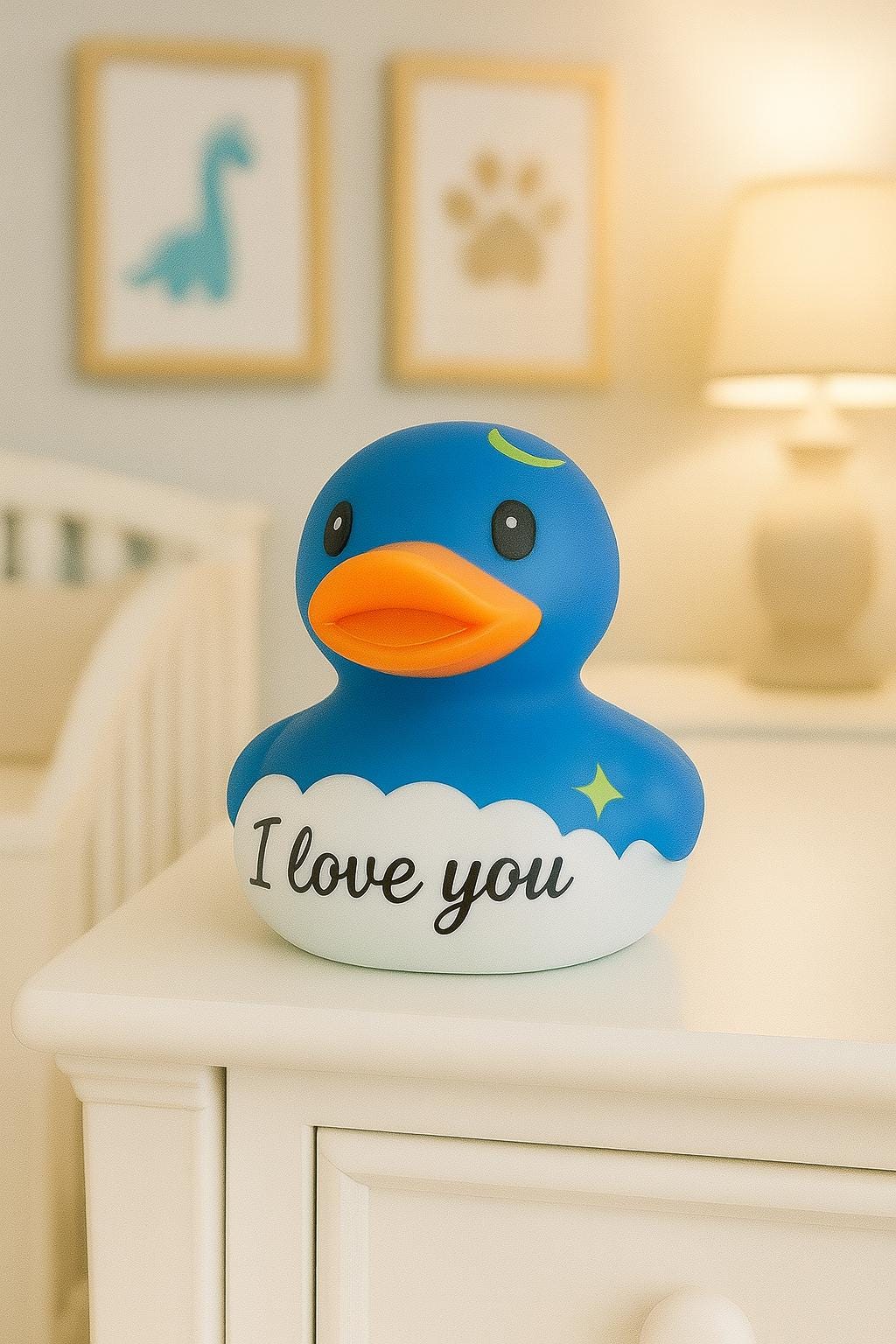 Moon and stars Rubber Duck, Baby shower decor, cloud room decor, sweet gift