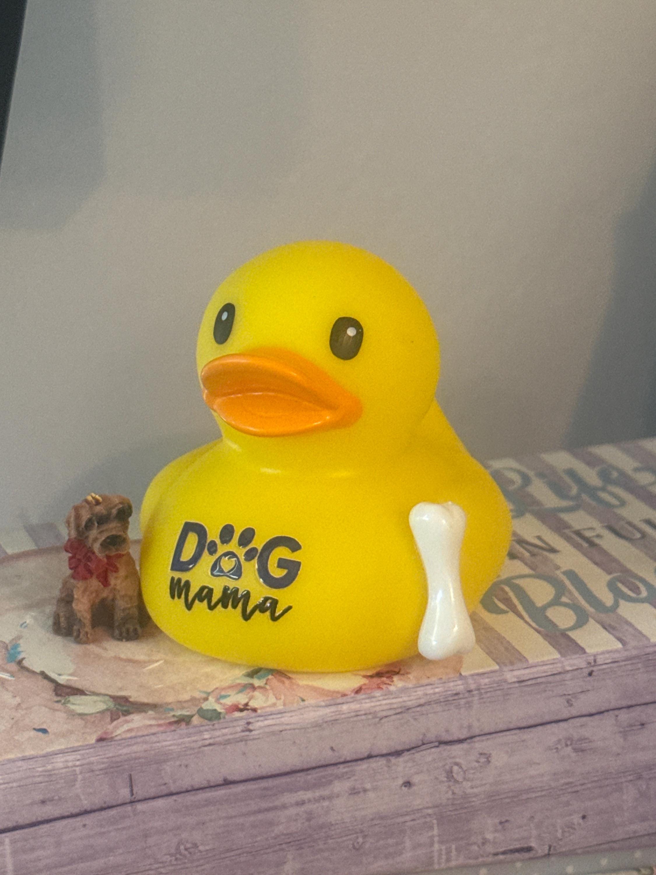 Dog Mama Rubber Duck, Bone Desk Decor, Pet Lover Gift