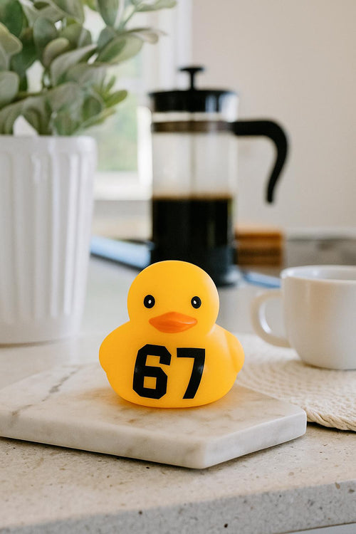 67 Trend Rubber Duck – Funny Teen Gift, Stocking Stuffer, Viral TikTok Meme Collectible, BET trend, Valentine’s Day gift