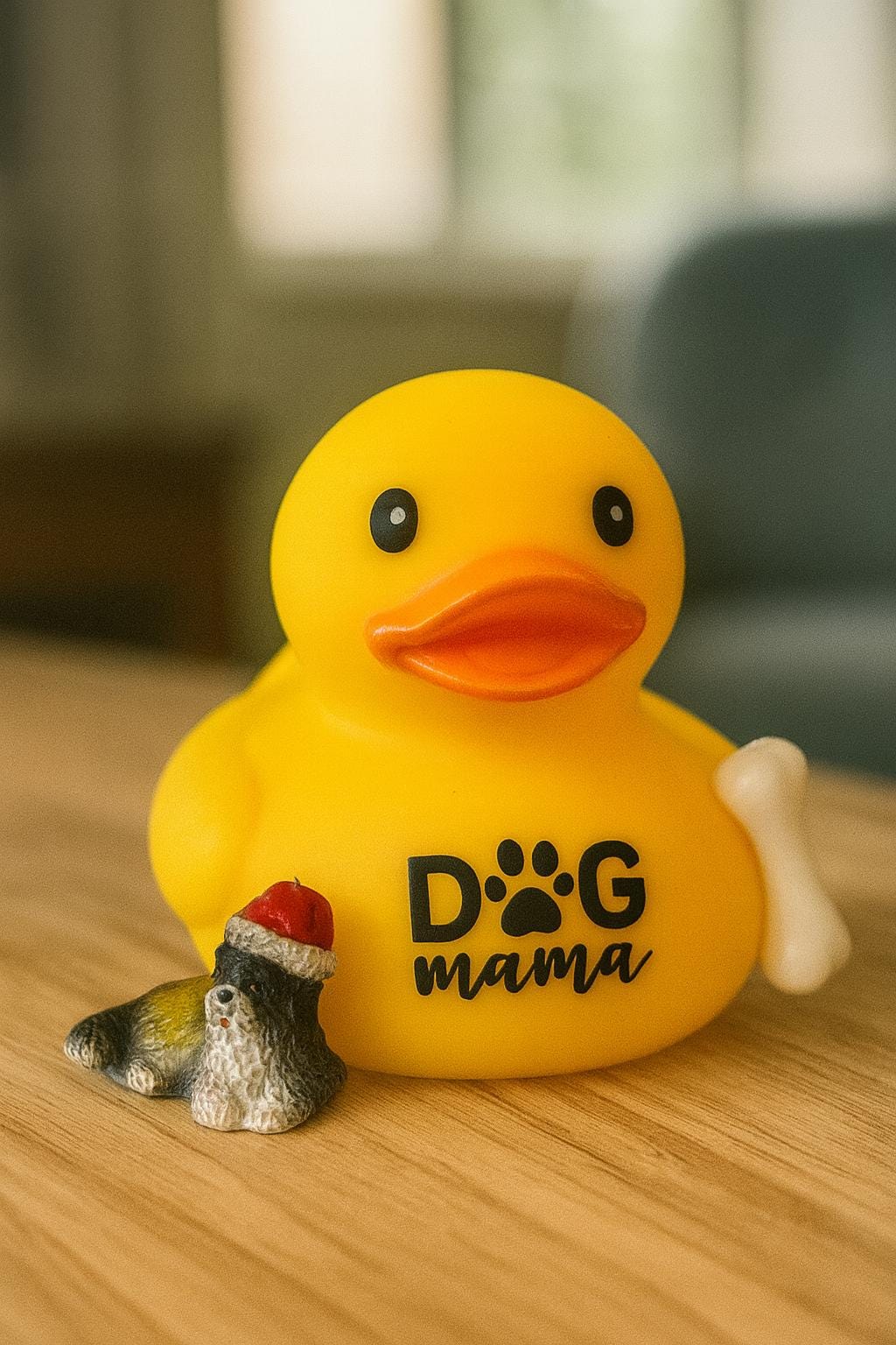 Dog Mama Rubber Duck, Bone Desk Decor, Pet Lover Gift