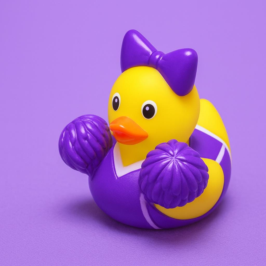 Cheerleader Rubber Duck, Game Day, Sports Fan Gift, Cheer Duck