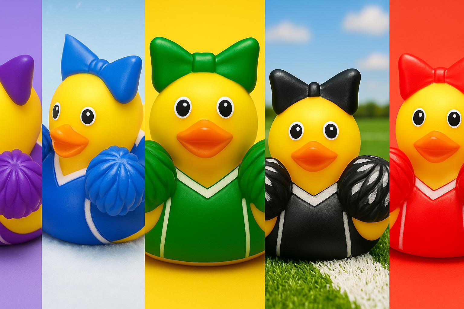 Cheerleader Rubber Duck, Game Day, Sports Fan Gift, Cheer Duck