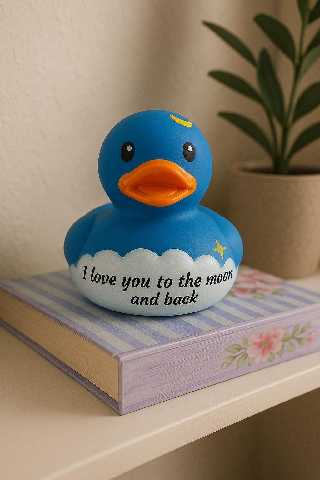 Moon and stars Rubber Duck, Baby shower decor, cloud room decor, sweet gift
