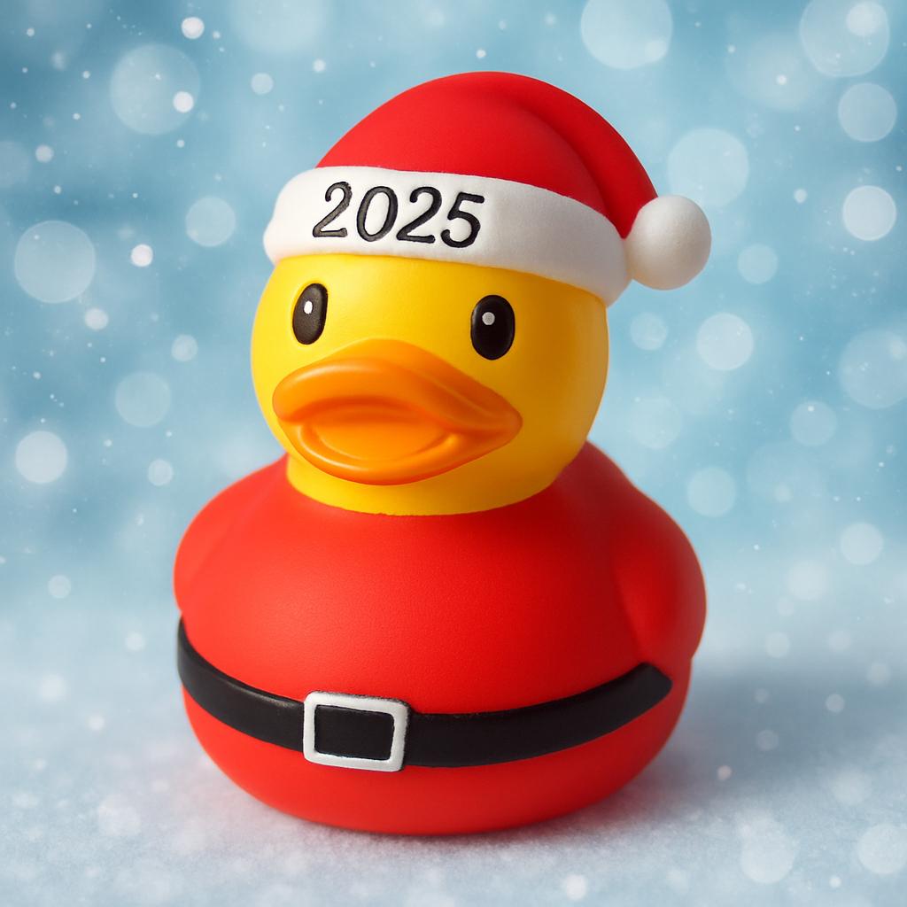 Santa Rubber Duck, Personalized holiday stocking stuffer 2025