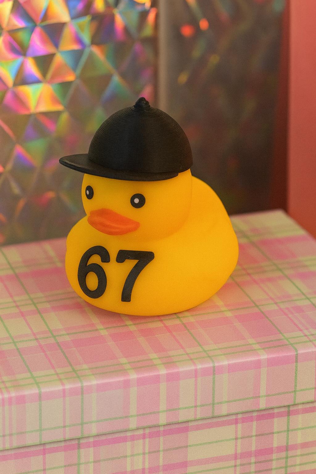 67 Trend Rubber Duck – Funny Teen Gift, Stocking Stuffer, Viral TikTok Meme Collectible, BET trend, Valentine’s Day gift
