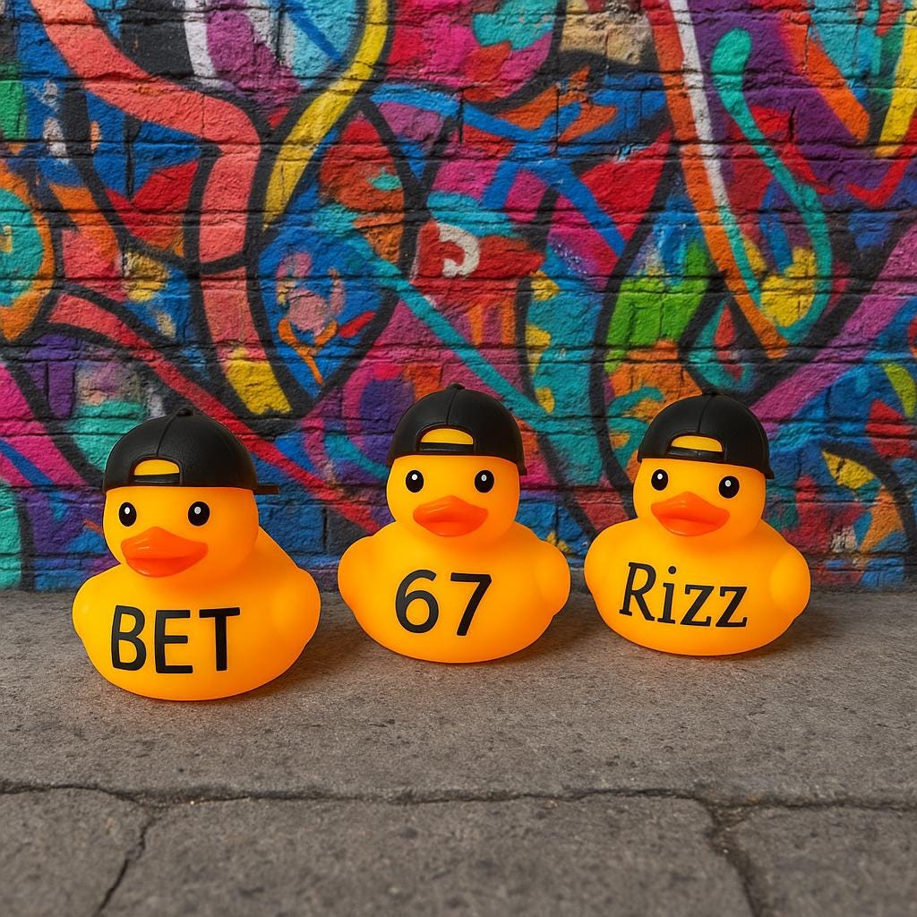67 Trend Rubber Duck – Funny Teen Gift, Stocking Stuffer, Viral TikTok Meme Collectible, BET trend, Valentine’s Day gift