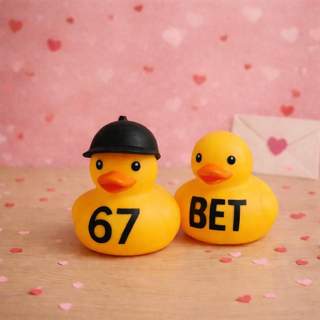 67 Trend Rubber Duck – Funny Teen Gift, Stocking Stuffer, Viral TikTok Meme Collectible, BET trend, Valentine’s Day gift