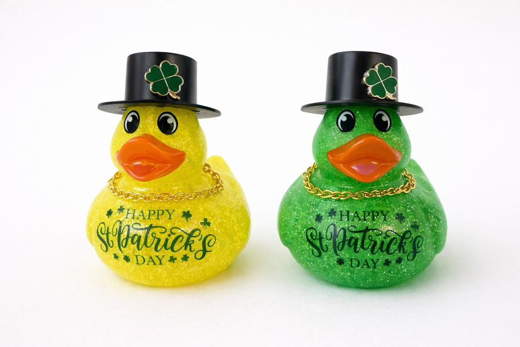 Lucky Rubber Duck: St Patrick's Day Lucky Clover Beanie