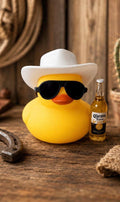 Cowboy Rubber Duck: Cruising Companion with Corona.  Ask us about our beer selection