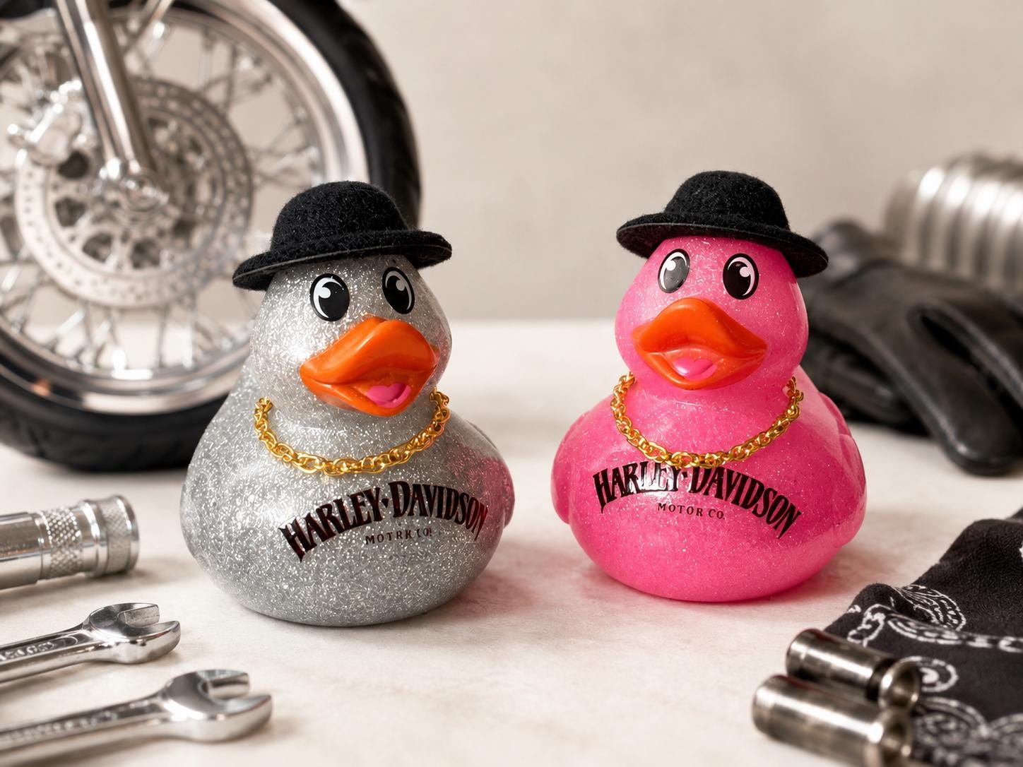 Biker rubber duck, cruising duck, cute dad gift, bike rider gift, personalized rubber ducks