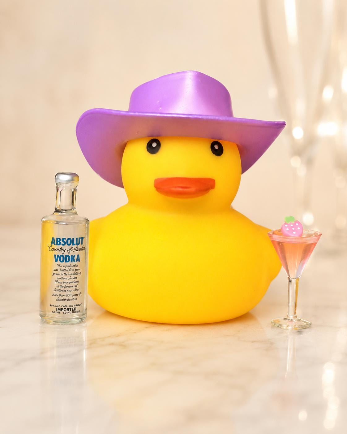 Cosmopolitan & Lemon Drop Martini Rubber Duck: Limited Edition Liquor Bottle Duck