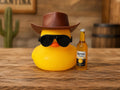 Handmade Rubber Duck Decor: Cowboy Hat, Mini Beer, Car Dashboard Ornament