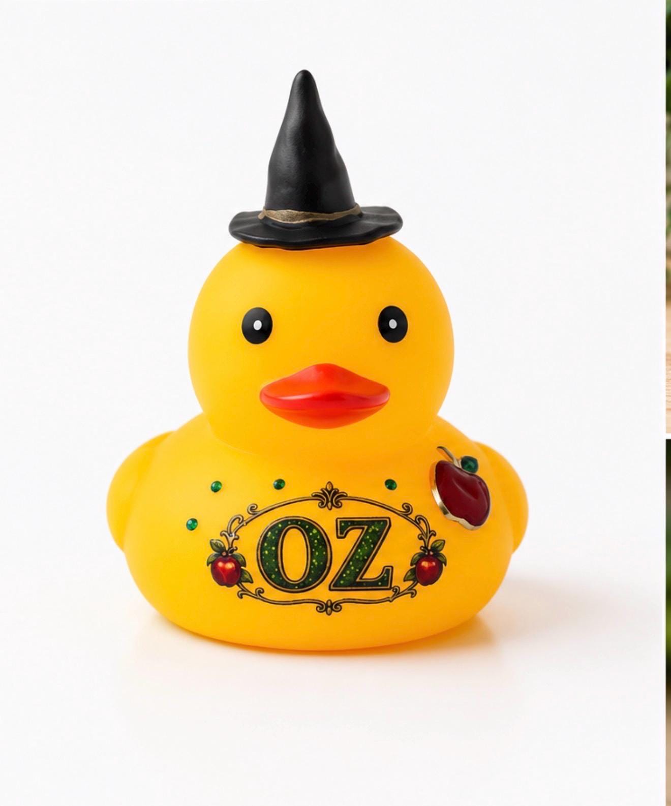 Emerald Witch Rubber Duck: 4 Inch Collectible Duck, Witch Hat Duck, Fantasy Gift
