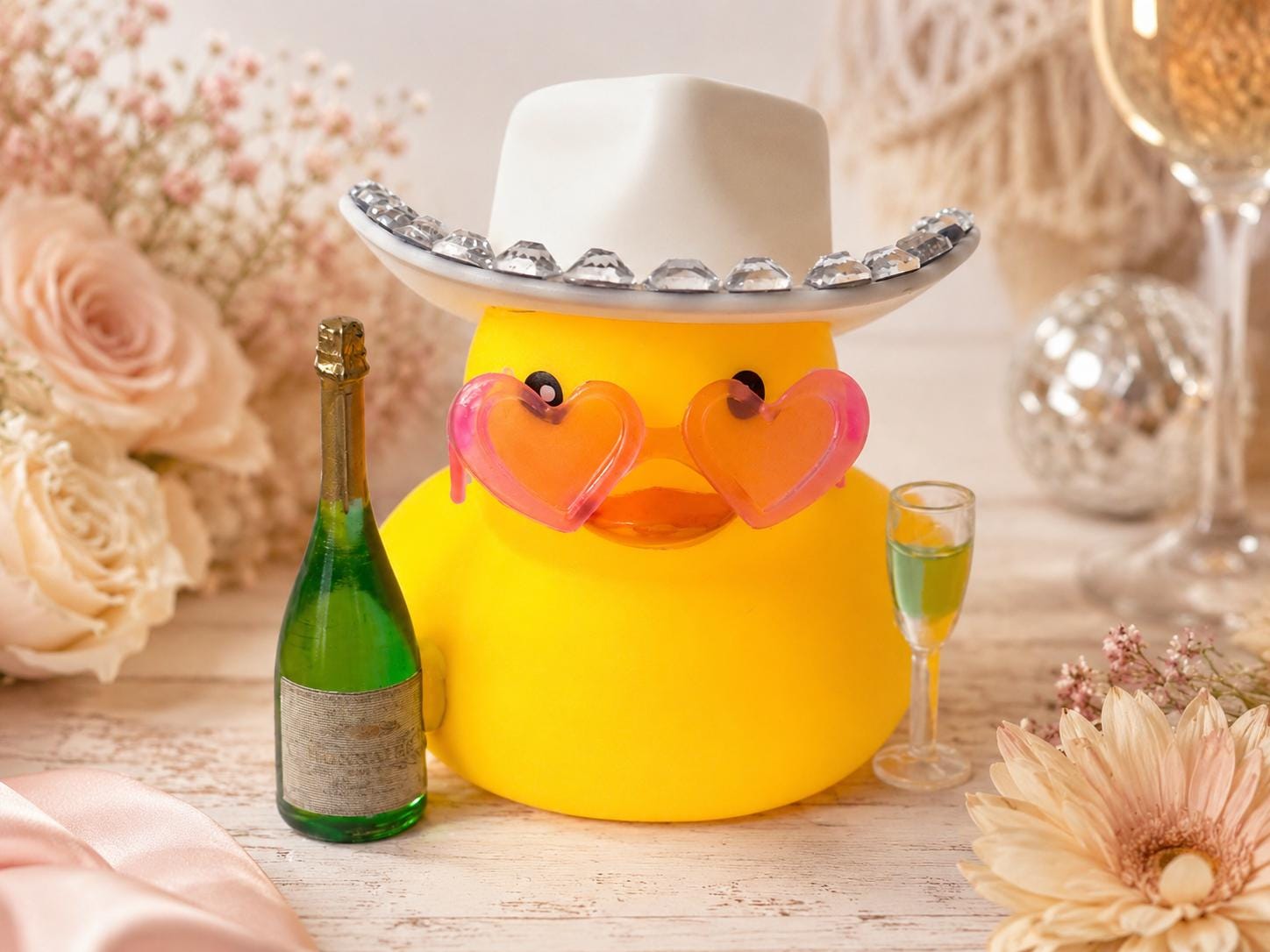 Celebration Rubber Duck: Cowboy Hat Congratulations Duck, Bar themed decor, quirky