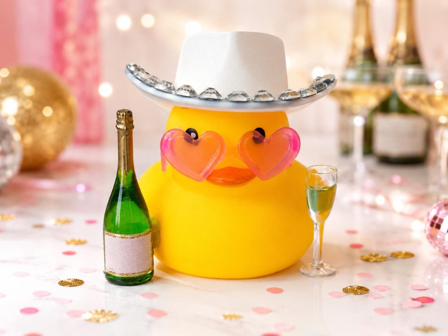 Celebration Rubber Duck: Cowboy Hat Congratulations Duck, Bar themed decor, quirky